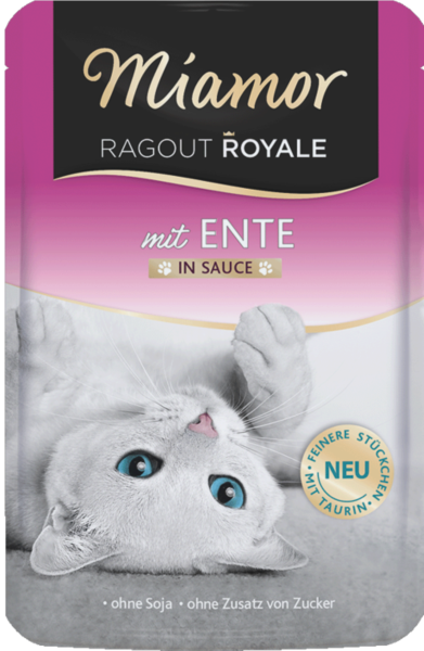 Katzen - Nassfutter MIAMOR Adult Ragout Royale in Sauce Ente, 100 g