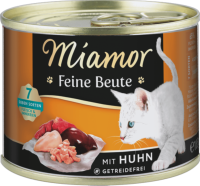Katzen - Nassfutter MIAMOR Adult Feine Beute Huhn, 185 g