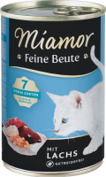 Katzen - Nassfutter MIAMOR Adult Feine Beute Lachs, 400 g