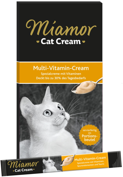 Katzen - Snacks MIAMOR Cat Snack Multivitamin - Cream, 6 x 15 g