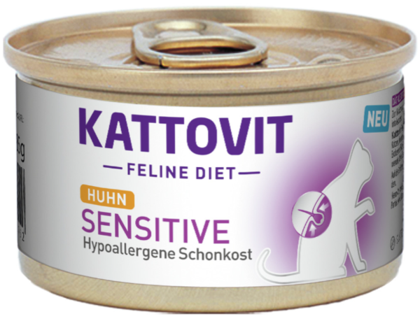 Katzen - Nassfutter KATTOVIT Feline Diet Sensitive Huhn, 85 g