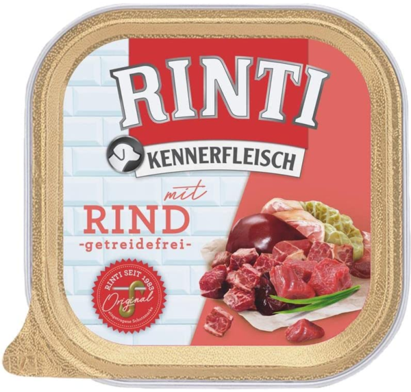 Hunde - Nassfutter RINTI Adult Kennerfleisch mit Rind, 300 g