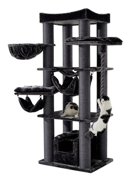 NOBBY Kratzbaum "RUBI" dunkelgrau, 197 cm hoch