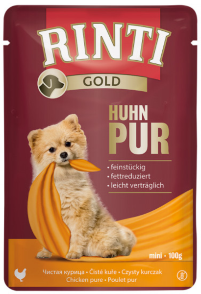 Hunde - Nassfutter RINTI Adult Gold Huhn Pur, 100 g