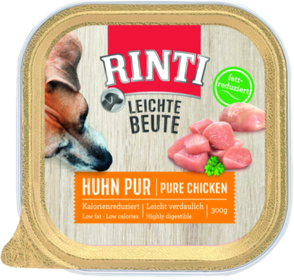 Hunde - Nassfutter RINTI Adult Leichte Beute, Huhn Pur, 300 g
