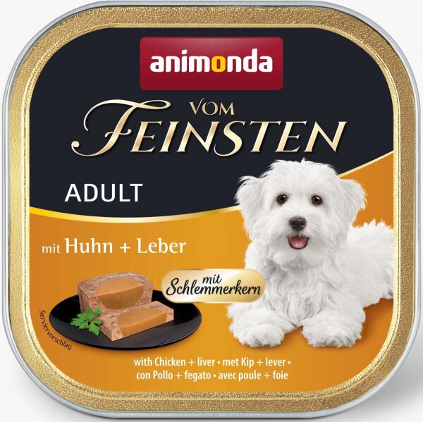 Hunde - Nassfutter ANIMONDA Vom Feinsten Adult Schlemmerkern Huhn + Leber, 150 g