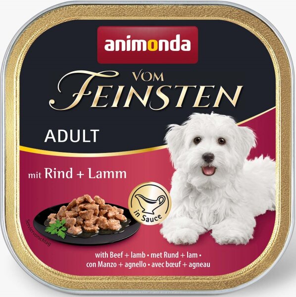 Hunde - Nassfutter ANIMONDA Vom Feinsten Adult in Sauce Rind + Lamm, 150 g