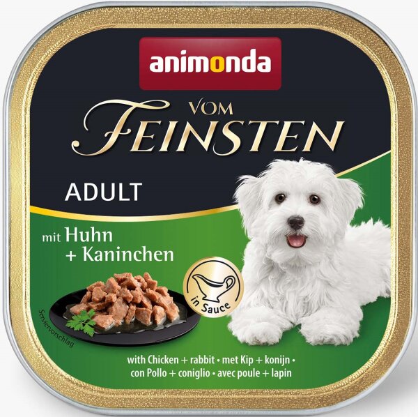 Hunde - Nassfutter ANIMONDA Vom Feinsten Adult in Sauce Huhn + Kaninchen, 150 g