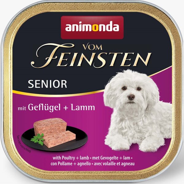 Hunde - Nassfutter ANIMONDA Vom Feinsten Senior Geflügel + Lamm, 150 g