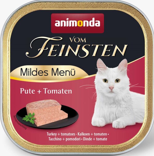 Katzen - Nassfutter ANIMONDA Vom Feinsten Mildes Menü, Pute + Tomaten, 100 g