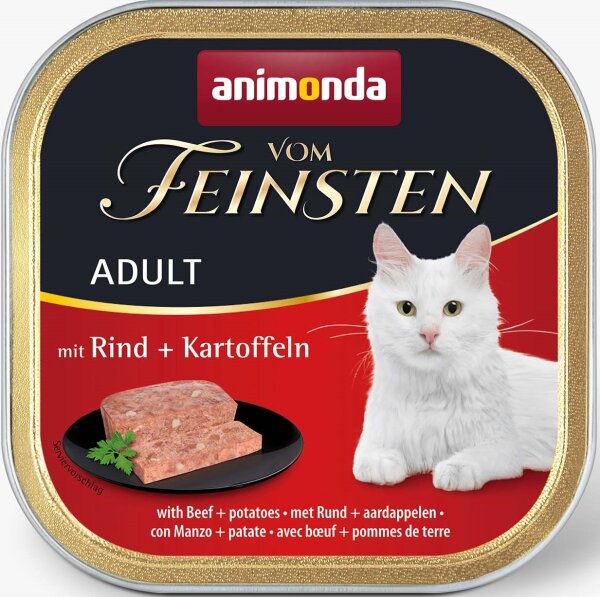 Katzen - Nassfutter ANIMONDA Vom Feinsten Adult Rind + Kartoffeln, 100 g
