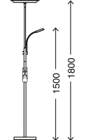 BRILONER LED Fluter mit  Lesearm, Nachtlicht, Timer,...