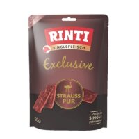 Hunde - Snack RINTI Singlefleisch Exclusive Strauss Pur,...