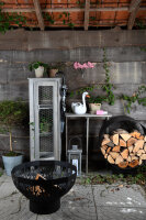 ESSCHERT DESIGN Rundes Holzlager, rustikal