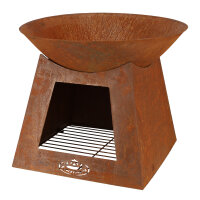 ESSCHERT DESIGN Feuerschale mit Aufbewahrung, rost