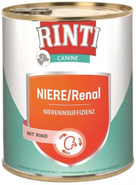 Hunde - Nassfutter RINTI Adult Canine Niere/Renal Rind, 800 g