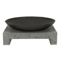 ESSCHERT DESIGN Feuerschale "Granito" auf rechteckigem Sockel
