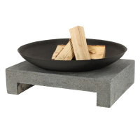 ESSCHERT DESIGN Feuerschale "Granito" auf rechteckigem Sockel