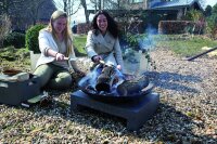 ESSCHERT DESIGN Feuerschale "Granito" auf rechteckigem Sockel