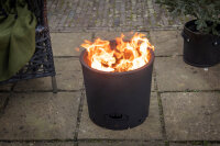 ESSCHERT DESIGN Holzpellet-Feuerkorb, schwarz