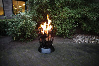 ESSCHERT DESIGN Feuerschale mit Korb, umdrehbar, schwarz