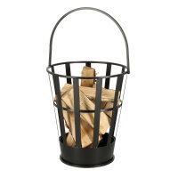 ESSCHERT DESIGN Feuereimer mit Handgriff, schwarz