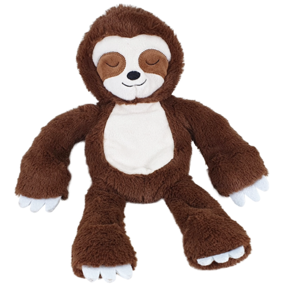 NOBBY Plüschfaultier mit innen liegendem Seil, braun, 34 cm