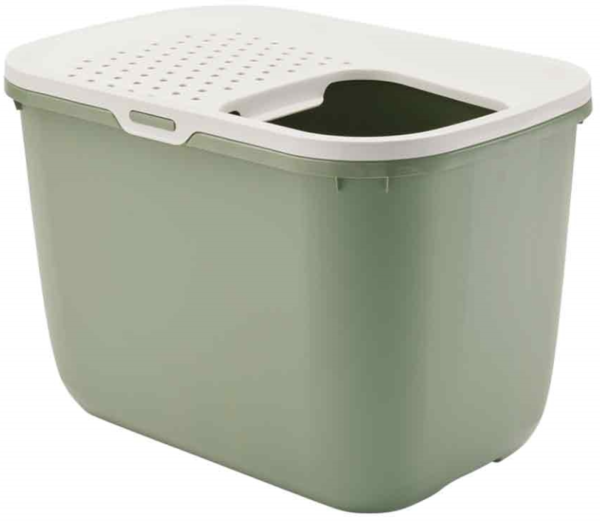 NOBBY Katzentoilette "Hop In" botanical grün, 58,5 x 39 x 39,5 cm