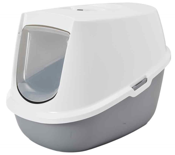NOBBY Katzentoilette "Robin", grau-weiß, 54,5 x 39 x 39 cm