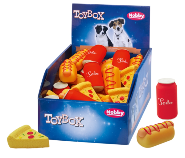 NOBBY Latex "Fastfood", gelb/rot, 7,5 - 8 cm