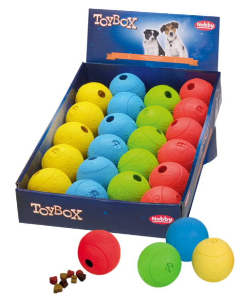 NOBBY Vollgummi Snackball, verschiedene Farben, Ø 6,5 cm