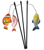 NOBBY Angel mit Fisch, bunt, 63 cm
