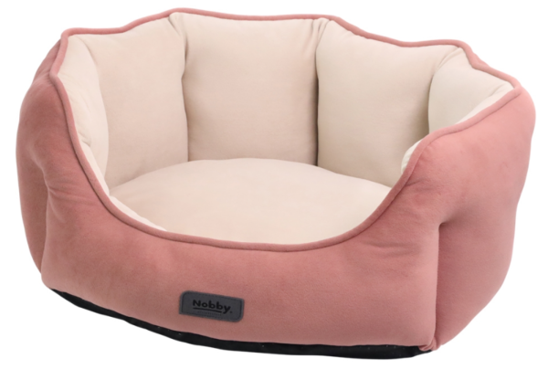 NOBBY Komfortbett oval "Majid", pfirsich, 65 x 57 x 22 cm