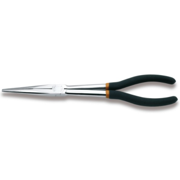 BETA Halbrundzange Lang, gerade und rutschfest, PVC-Griff