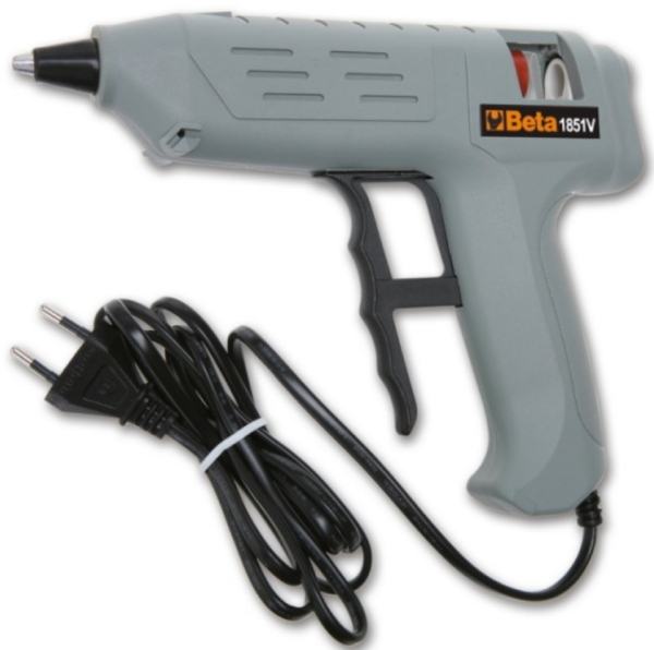 BETA Klebepistole für Heißkleber mit Schmelzklebestoff in 12 Sticks im Koffer