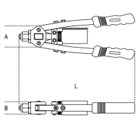 BETA Nietzange, Kraftmodell, kompakt, mit 5...