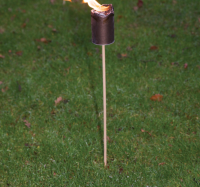 ESSCHERT DESIGN Gartenfackel mit Stroh