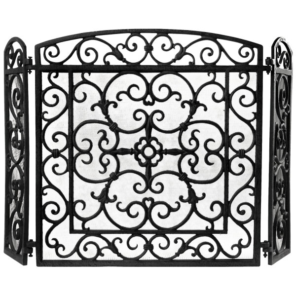 ESSCHERT DESIGN Kaminschutz aus Gusseisen, schwarz