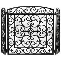ESSCHERT DESIGN Kaminschutz aus Gusseisen, schwarz