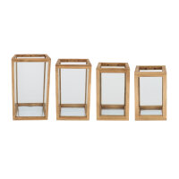 ESSCHERT DESIGN Holzlaternen, 4er-Set