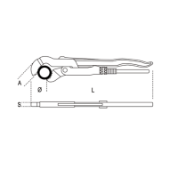 BETA Rohrzange, schwedisches Modell schmale Backen...