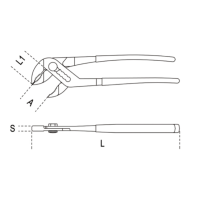 BETA Verstellbare Zangen, durchgestecktes Gelenk, orange...