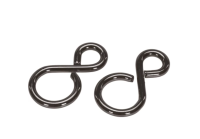 S-Haken Eloxiert Schwarz 38 mm x 20 mm x Ø 2,9 mm...