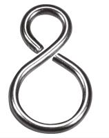 S-Haken Edelstahl 29 mm x 16 mm x Ø 2,3 mm 2...