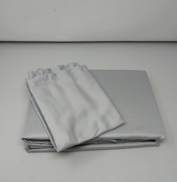 Satty Satin - Bettwäsche, grau, 140 x 200 cm