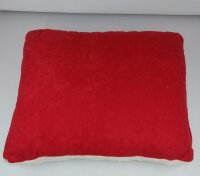 Dekoratives Kissen, rot / weiß, 50 x 40 cm