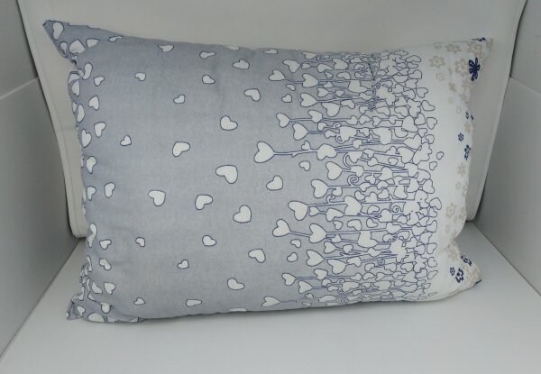 Sleepy Kissen, grau/weiß/ blau, 50 x 70 cm