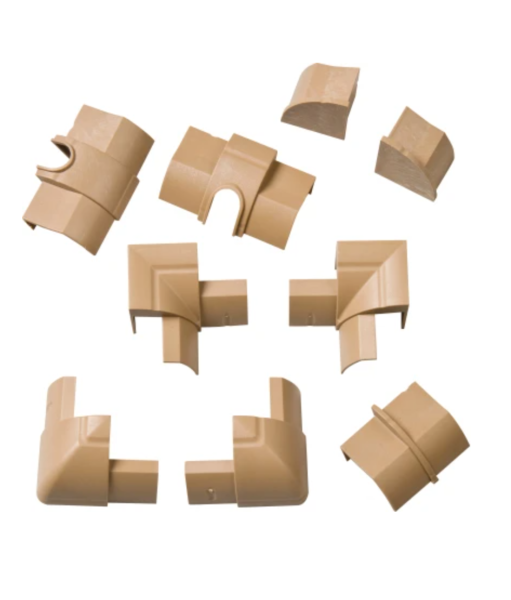 D-Line Kabelkanal Zubehör-Set Holzoptik 9-teilig