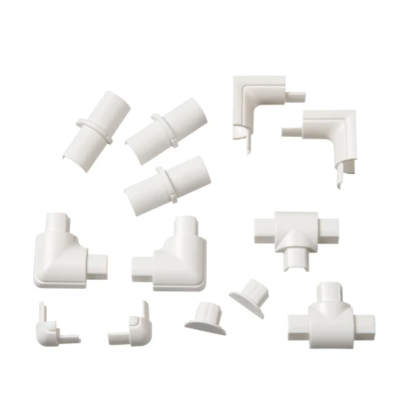 D-Line Kabelkanal Zubehör-Set Weiß 13-teilig