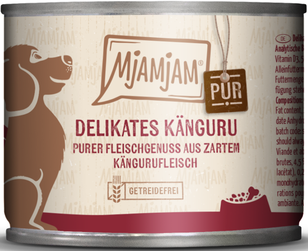 Hunde - Nassfutter MJAMJAM Dog Adult Känguru pur